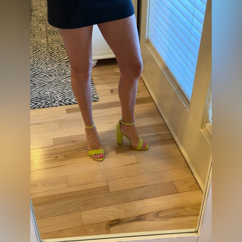 Sam Edelman Yaro Block Heel Sandals - lime green! Size 6! - Picture 2 of 5
